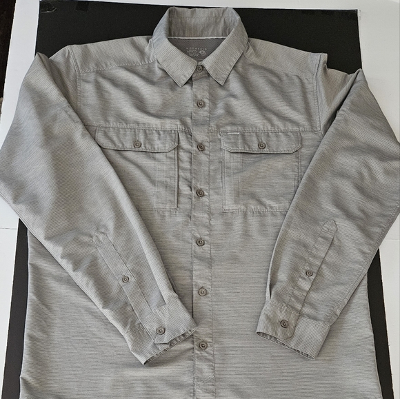 Mountain Hardware Medium Gray Canyon Button Up Long Sleeve Performance S… - Picture 12 of 16